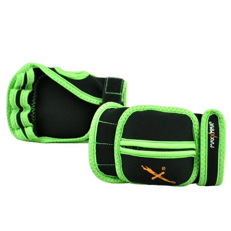 MaxxMMA Adjustable Weighted Gloves, 2 lb. Set - Removable Weight (2 x 0.5 lb. Each Glove) for Sculpting MMA Kickboxing Cardio Aerobics Hand Speed Coordination Shoulder Strength (Black) - Image 1